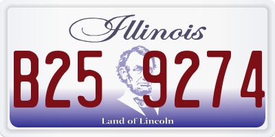 IL license plate B259274