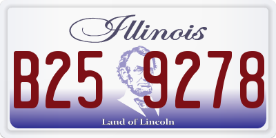 IL license plate B259278