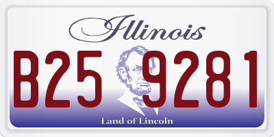 IL license plate B259281