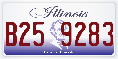 IL license plate B259283