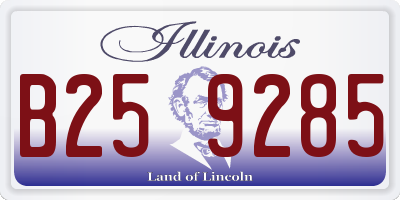IL license plate B259285