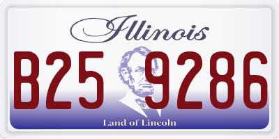 IL license plate B259286