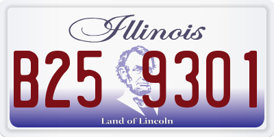 IL license plate B259301