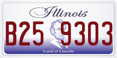 IL license plate B259303