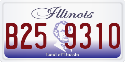 IL license plate B259310