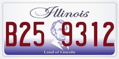 IL license plate B259312
