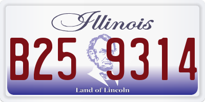 IL license plate B259314