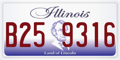 IL license plate B259316