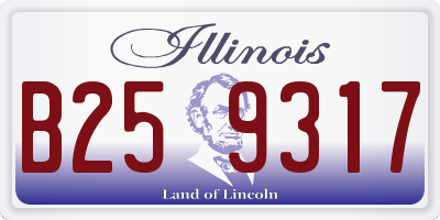 IL license plate B259317