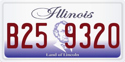 IL license plate B259320
