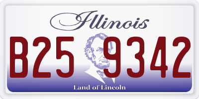 IL license plate B259342