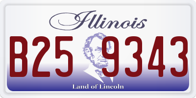 IL license plate B259343