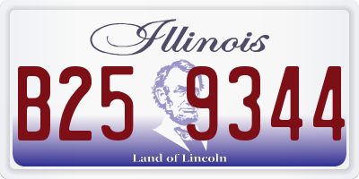 IL license plate B259344