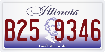 IL license plate B259346