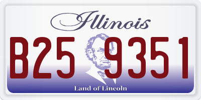 IL license plate B259351