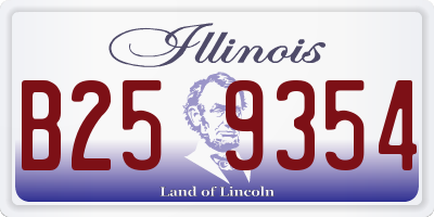 IL license plate B259354