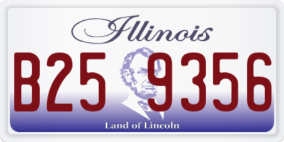IL license plate B259356