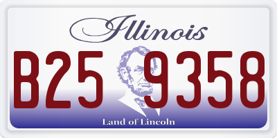 IL license plate B259358