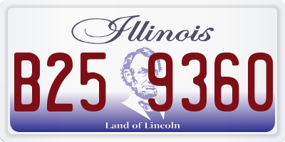 IL license plate B259360