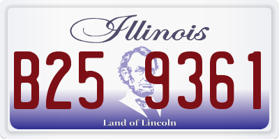 IL license plate B259361