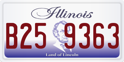 IL license plate B259363