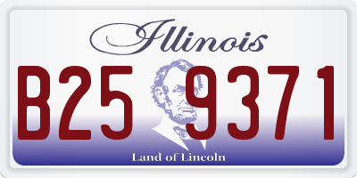 IL license plate B259371