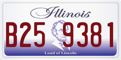 IL license plate B259381