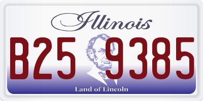 IL license plate B259385