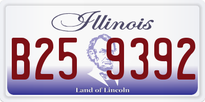 IL license plate B259392
