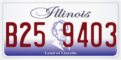 IL license plate B259403