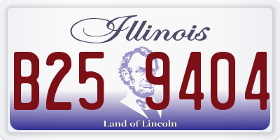 IL license plate B259404