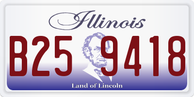 IL license plate B259418