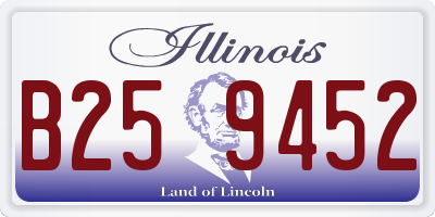 IL license plate B259452