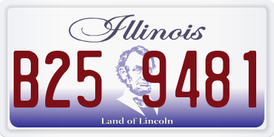 IL license plate B259481