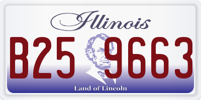 IL license plate B259663