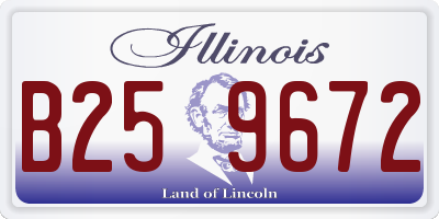 IL license plate B259672