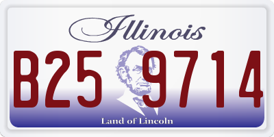 IL license plate B259714