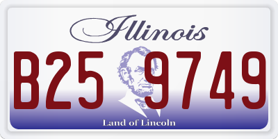 IL license plate B259749