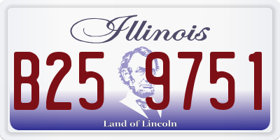 IL license plate B259751
