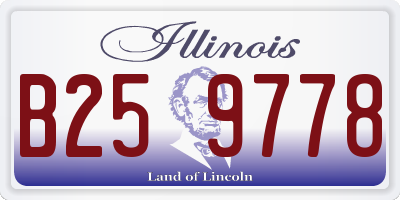 IL license plate B259778