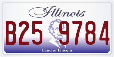 IL license plate B259784