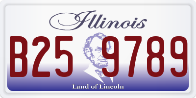 IL license plate B259789