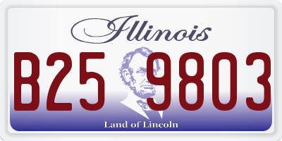 IL license plate B259803
