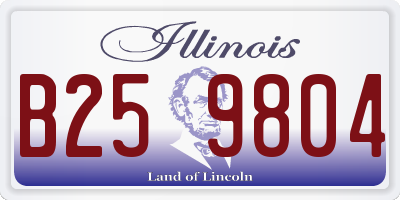 IL license plate B259804