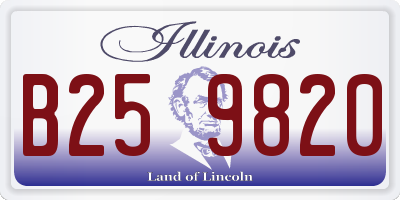 IL license plate B259820