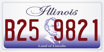 IL license plate B259821