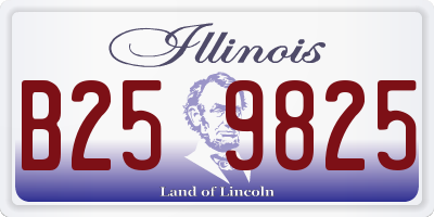 IL license plate B259825