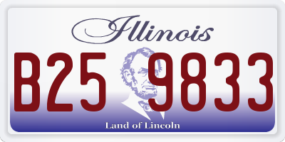 IL license plate B259833