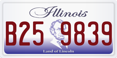 IL license plate B259839