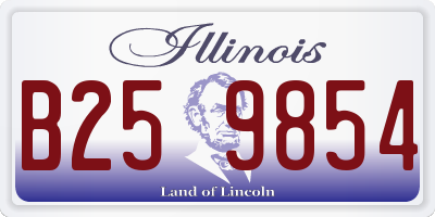 IL license plate B259854